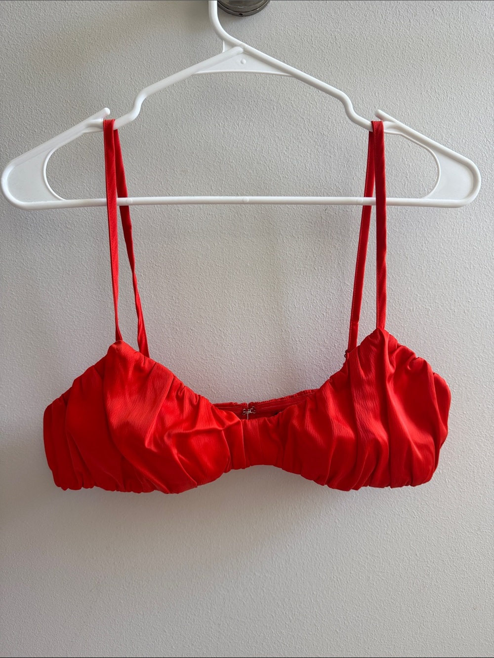 Red-Orange Ruched Bralette Top - Women Intimates